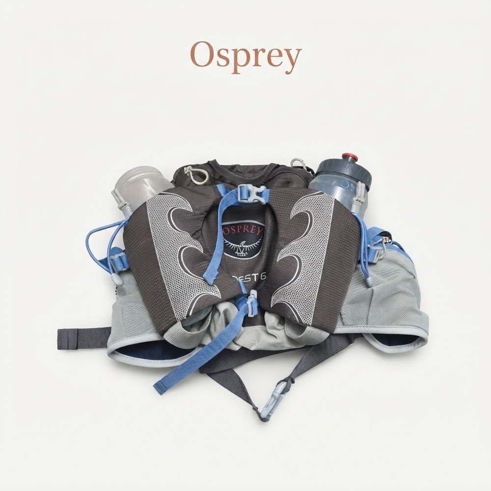 Osprey Tempest 6 Hydration Waist Pack Lumbar Bottle Bag Grey Blue One Size